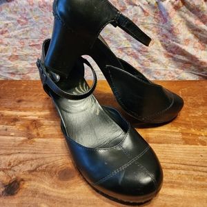 Dansko Black Leather Heels